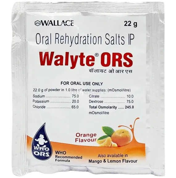walyte orange sachet 22 gm